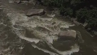 Miller's Folly (river right undercuts) - 20,000 cfs : New River Gorge National Park, WV