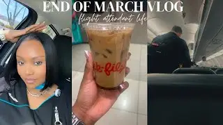 THINGS ARE CHANGING || GROUNDSTOP IN ATL + END OF MARCH || FLIGHT ATTENDANT LIFE || TISHAWN D.