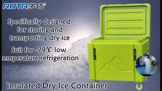 Plastics Polar Chest Dry Ice Storage Container w/Lid & Casters