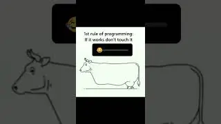 👉👉😂😂first rule of programming is it works Don't touch it😱💥💥 #coding #coder #programmers #shortsfeed