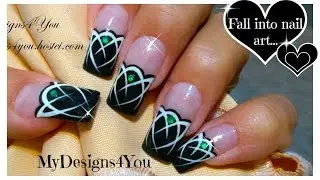 Celtic Nail Art Tutorial | Emerald Gem Nails | Tattoo Nails &hearts; Кельтский Дизайн Ногтей