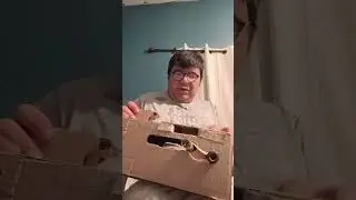 Homemade cardboard 30 caliber machine gun and cardboard ammo box