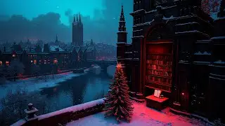 Christmas Gothic Town Ambience | Dark Academia Music Winter Dreamland for Studying & Calm
