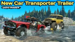 New Car Transporter Trailer In SnowRunner Season 17 #snowrunner #offroad #truck 