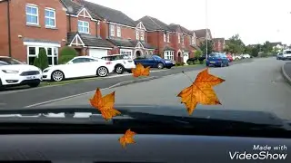 Driving through a neighbourhood in UK