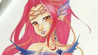 Sunset Mermaid - Copic Marker Speedpaint ♡ iiKiui