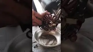 the process of cleaning a very dusty motorcycle ignition coil#shorts