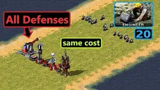 All Base Defenses vs Engineers - same cost - Red Alert 2