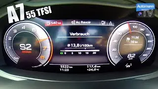 2018 Audi A7 (340hp) - 0-100 km/h acceleration (60FPS)