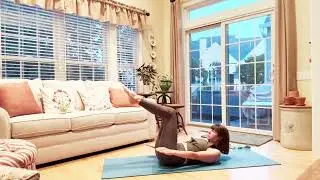 38-Minute Intermediate Pilate Mat Workout | Legs, Glutes, & Stretching