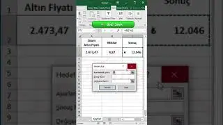#Excel Miktara Göre İşlem
