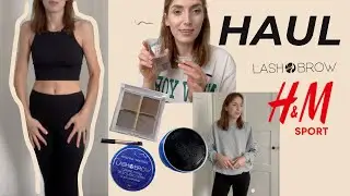 HAUL H&M SPORT| LASH BROW MYDEŁKO I CIENIE DO BRWI RECENZJA 🛍️🛍️🛍️