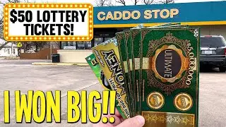 I WON BIG!! **NEW** $50 LOTTERY TICKET!