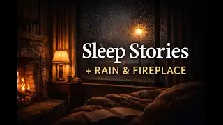 Deep Night Stories with Rain & Fireplace | 2.5 Hours of Calm Storytelling for Sleep