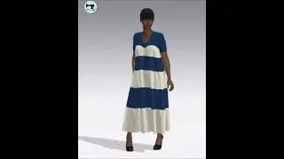 Maxi stroken jurk patroon #pattern6004