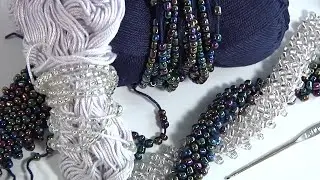 THE MOST Beautiful Crochet Tape/How to Crochet with Shimmering Beads/Author's Design