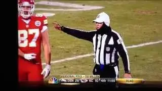 Travis Kelce makes obscene gesture at ref during Chiefs/Broncos game