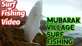 Surf Fishing Video |Rock Fishing Video at Mubarak Village #karachifishing #viralvideo #fishingvideo.