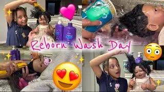 Reborn Baby Cupcake Gets Hair Washed After A Year!✨