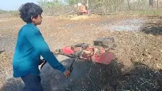 प्याज लगाने के लिए फोर व्हीलरसे जुदाई🤵 pyaj lagane ke liye power weder se jutaai ❤️ Chhota baccha 
