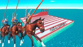 Escape From Hussar - Last Survivor - Zigzag Course | Animal Revolt Battle Simulator