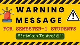 [Beginner's Guide] Common Mistakes To Avoid‼Semester-1 Students | Microbiology Honours| #microworld