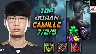 Camille Top Build Doran Trinity Force Grasp of the Undying - LOL KR Challenger Patch 14.12