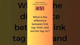 Difference between link tag and anchor tag | HTML Interview Questions and Answers Part - 51 #shorts