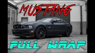 Ford Mustang bekommt eine Vollfolierung in 3M-M12 matte Schwarz Wrapping  *wrapporn