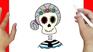 Como dibujar una catrina facil para niños | Dibujos fáciles