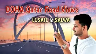 HD video DashCam Road video Doha Qatar | Night Drive internal City in traffic | original road sound.