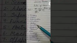 noun words used in singular form only /words used in singular form only