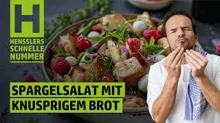 Schnelles Lauwarmer Spargelsalat mit knusprigem Brot Rezept von Steffen Henssler