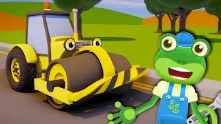 Rick The Road Roller's Broken Down! | Gecko's Garage | Construction Truck Videos For Children