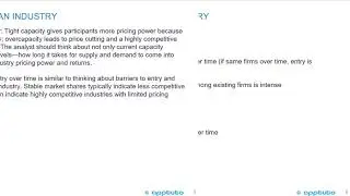 explain the effects of barriers to entry, industry concentration, industry capacity, and..