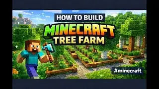 Build Minecraft Tree Farm Tutorial#minecraft