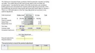 A Portfolio of Debt Securities