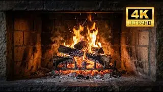 3 Hours Fireplace Sounds (4K) 🔥 Crackling Fire (No Music) | Sleep &bull; Study &bull; Relax