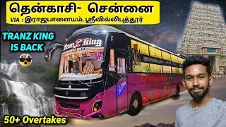 அடேங்கப்பா TRANZ KING Travels is Back😍Tenkasi to Chennai Bus Travel Review!! Vee vee Bus|