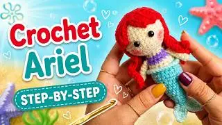 How to Crochet a Aurora Ariel Tail & Hair | Step by Step