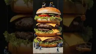 The Secret Behind the Giant Burger #shorts #miniatur #burger