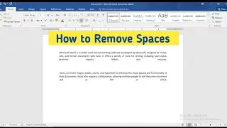 How to solve Extra spacing problem in MS Word || Remove Extra Space between word.