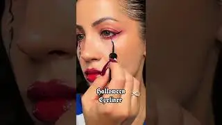Halloween eyeliner #makeup #beauty #makeuptutorial #makeupinspiration #halloweenmakeup
