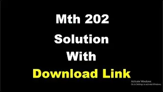 mth202 assignment 1 solution 2020 l Mth202 solution lMth202 assignment solution file l downlaod link