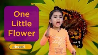One Little Flower, one little bee, nursery rhymes, nursery prenursery songs , english poem for kids