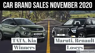 Top 14 Car Brand Wise Sales Report November 2020 | Dubeyji ki Gaadi | Hindi