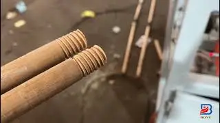 Automatic Broom Handle Making Machine with Wood Stick Threading Machine