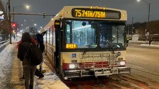 CTA Bus Ride On Route 75 74th/75th From 79th Red Line To Jeffery CTA New Flyer D40LF 2007 #1460