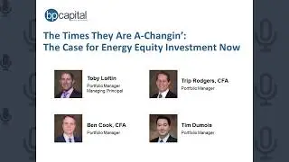 Webinar:  The Case for Energy Investment Now