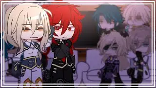 mondstadt + xiao n aether/traveler react to jean and diluc // genshin impact // jeanluc // 2/?